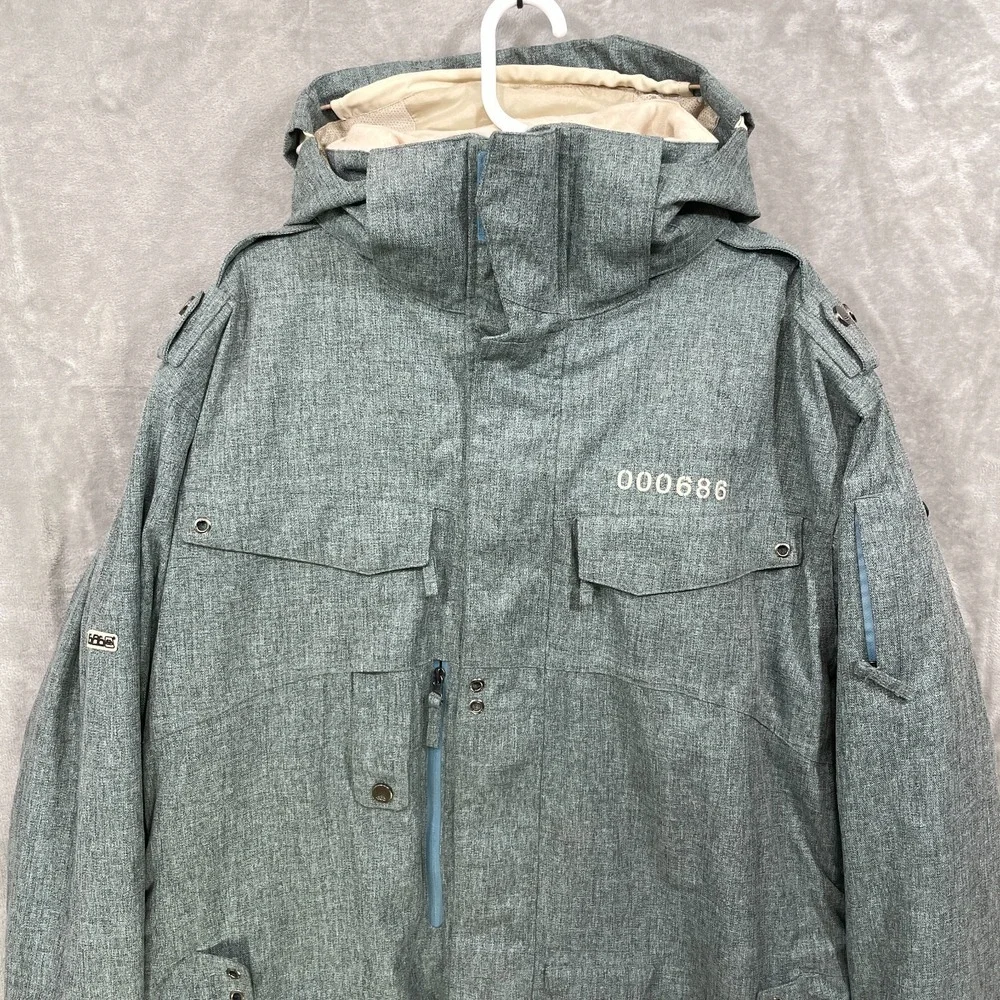 686 Smarty Snowboard Jacket Mens XL  3 in 1 l Heavy Ski/Snowboard Teal Gray